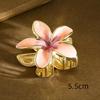 Gradient Alloy Oil Dropping Lily Flower Hair Clip Versatile Hair Accessory For Summer Beach Vocation Headwear