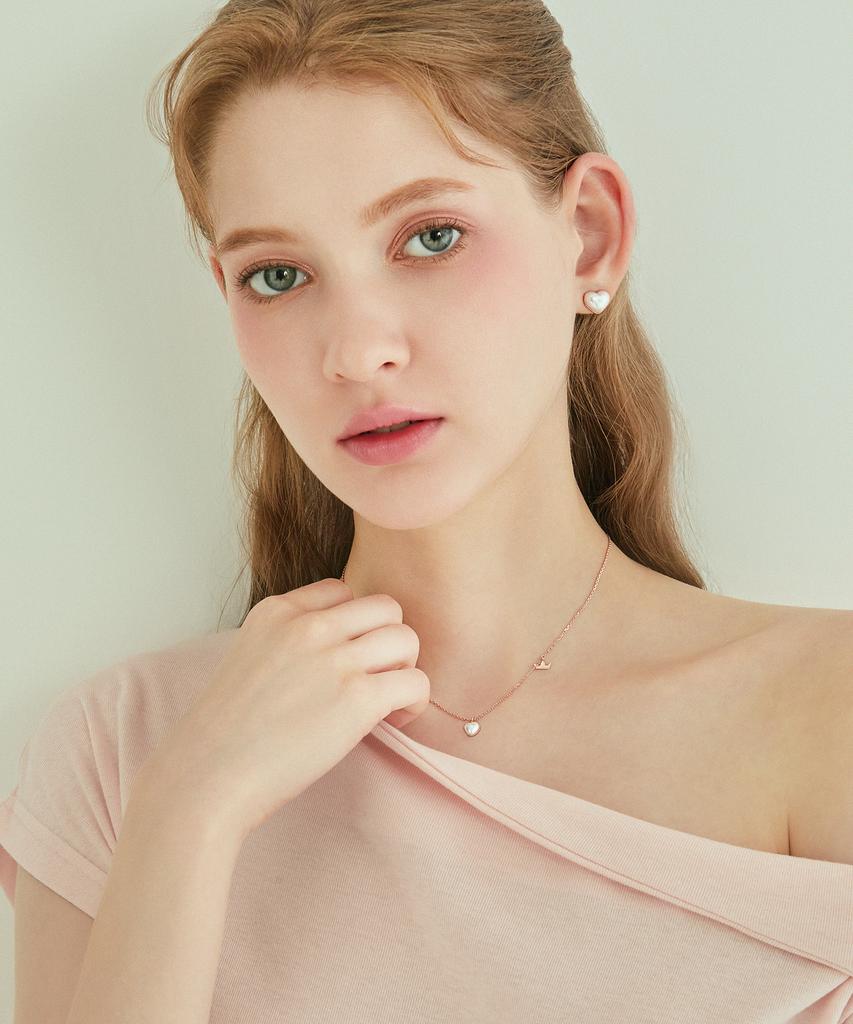 Jestina Mariel Pearl Heart Earrings S (Jjljez3Bf346Sr000)