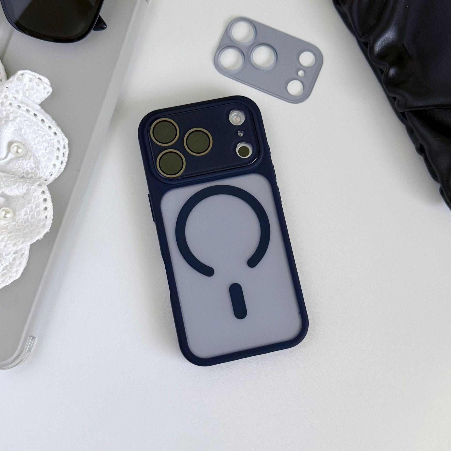 

iPhone 17 Pro Max Dual-Lens Protective Case with Instant Big Window Feature iPhone 16 темно-синий