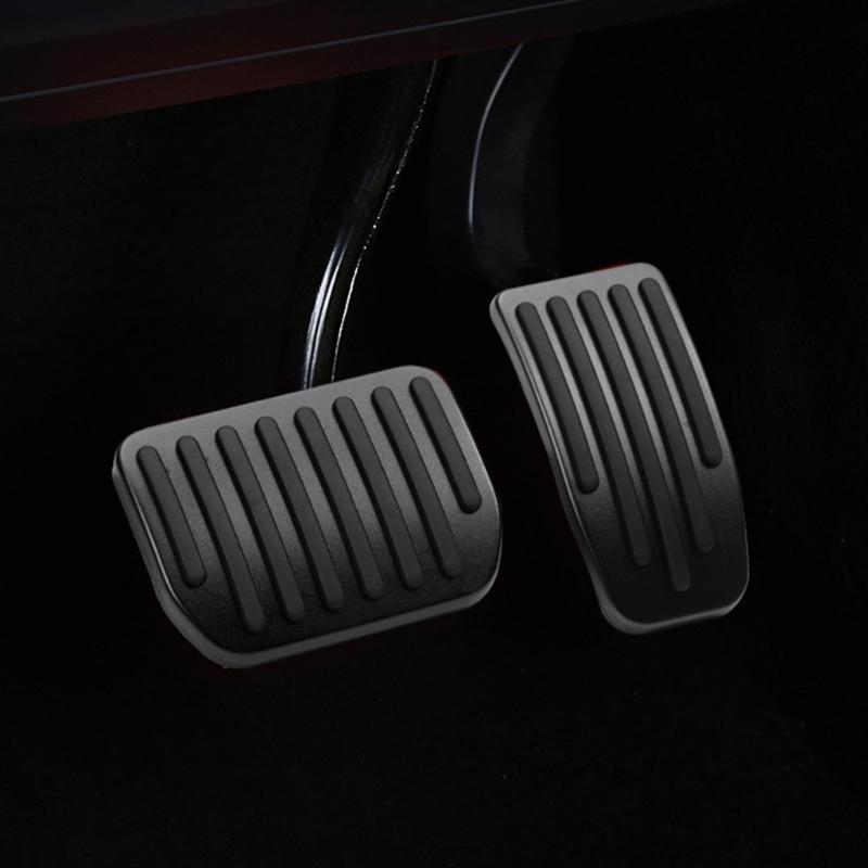 Universal Anti-slip Aluminum Brake Accelerator Clutch Non-Slip Foot Pedal Pad Cover Car Accessory Footrest for  Y