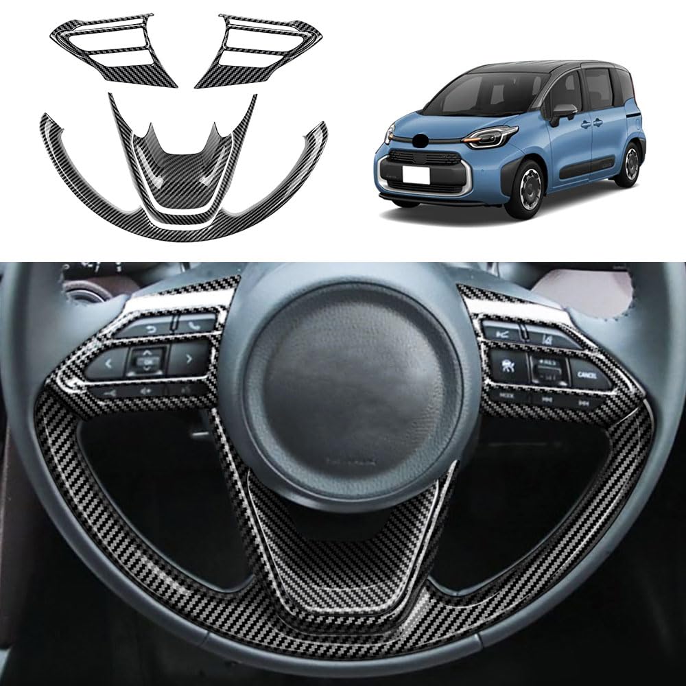 YOFAMO Cornice Pulsanti Volante Copertura Interruttore per Toyota New Sienta MXPL10G MXPL15G Serie 10 2022 Interno Personalizzato Auto Sporco e Graffi Realizzato in