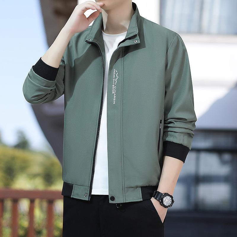 Spring and Autumn Loose Casual Tooling Gown Korean Version of Trendy Youth Stand-up Collar Top Jacket