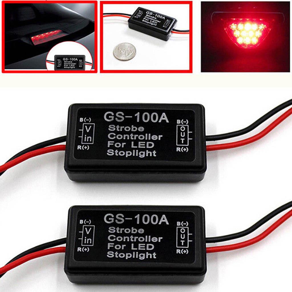GS-100A Flash Strobe Controller Box Flasher Modul pentru lampă LED de oprire din spate de frână
