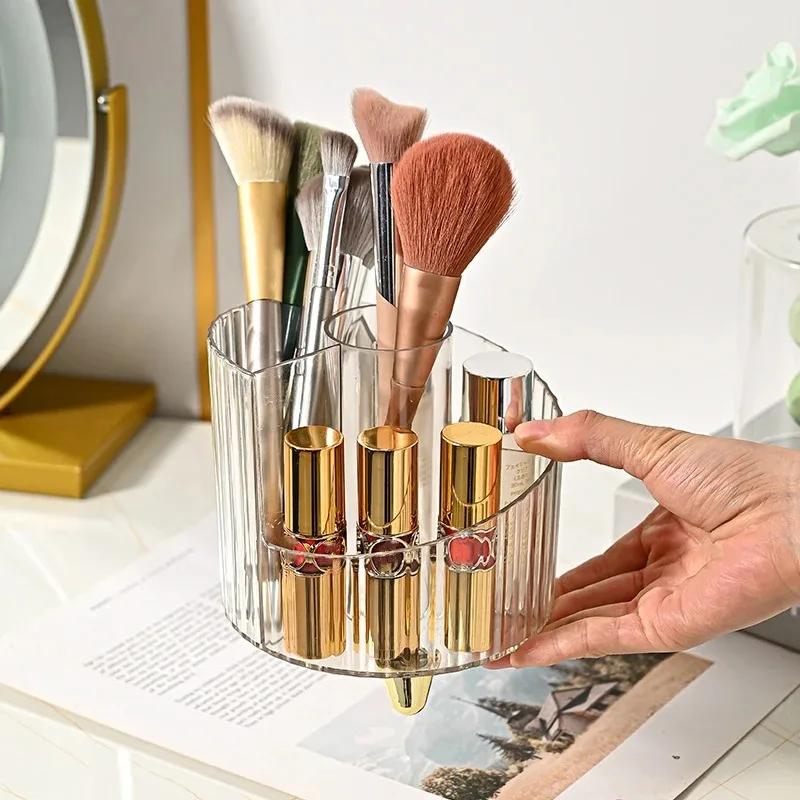 New Design Makeup Brushes Holder Organizer Multi-Functional Desk Storage Cosmetics Eyebrow Pencil Holder Jewelry Container