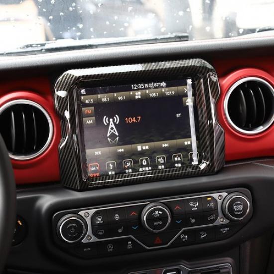 8.4" Navigation Screen Frame Trim Decor Cover For Jeep Wrangler JL Rubicon 2018+