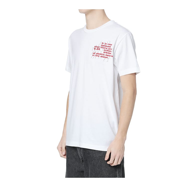 OFF WHITE SS20 T Shirts Men's White Crew Neck Moderate Straight Fit OMAA027S201850060188