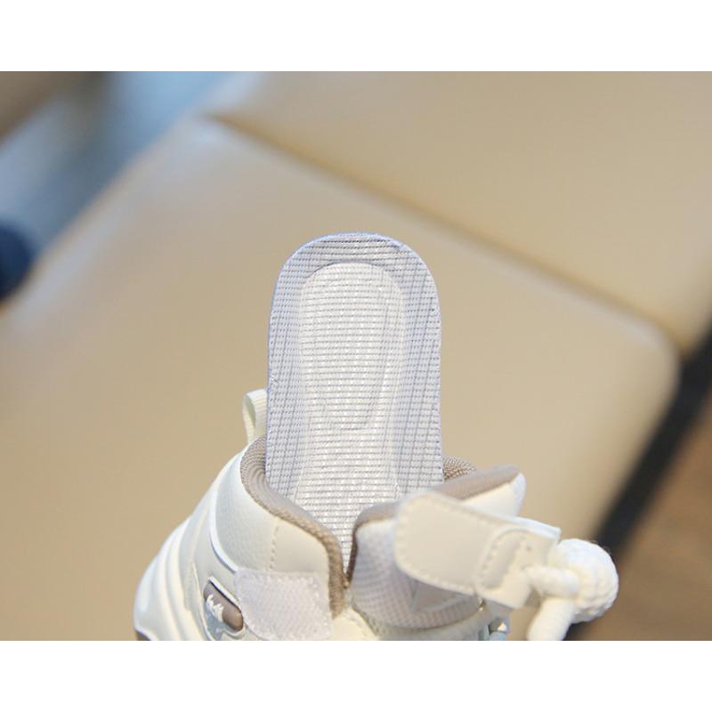 Children's Sports Shoes - Spring/Autumn Cartoon High-Top White Sneakers for Girls, Casual Skate Shoes for Boys, Soft-Soled Shoes for Toddlers