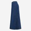 Denim Midi Skirt High Waist Large Hem Slimming Design Midi Skirt Solid Color Office