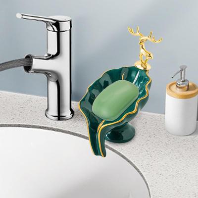 Shape Self Draining Soap Dish Holder, Easy Clean, Box