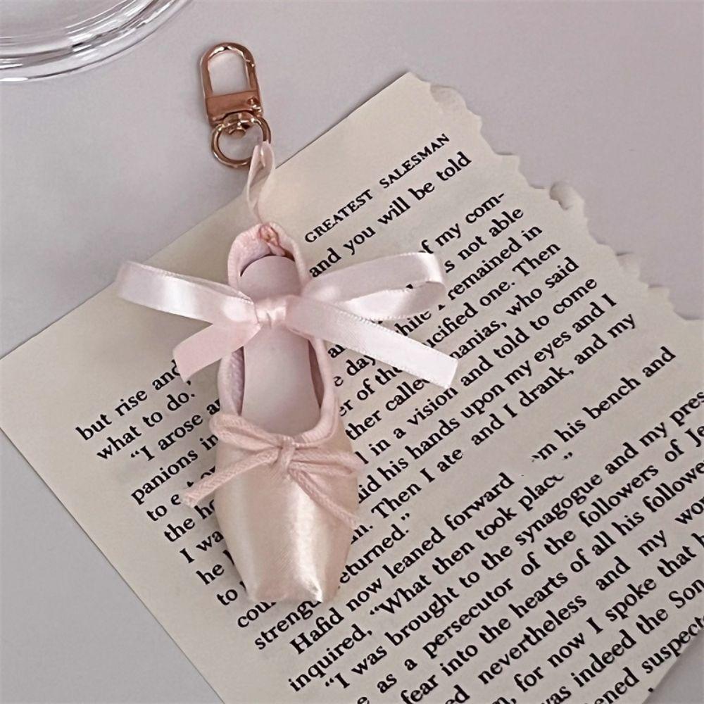 Phone Charm Mini Ballet Shoes Pendant Pink Color Ballet Shoes Key Holder Women and Girls