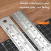 High Accuracy Steel Drawing Ruler with Double Scale System Metric Royal Etched Marks Easy To Use for Engineers
