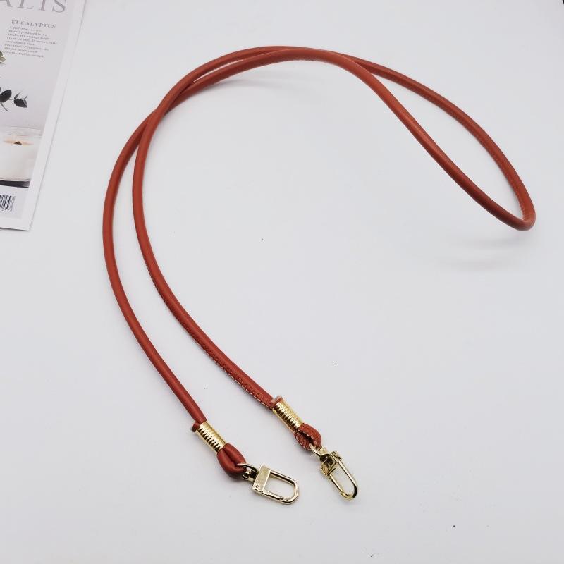 Simple and Versatile PU Square Buckle Round Leather Rope Replaceable Bag with One-shoulder Diagonal Mobile Phone Lanyard Bag Accessories