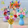 Giftfritt Blomsterbukett Byggklossar Kit Gör-det-själv Evig Blomma Romantiska Klossar Gör-det-själv Barnleksaker För Barn Vänner Vuxen Gåva