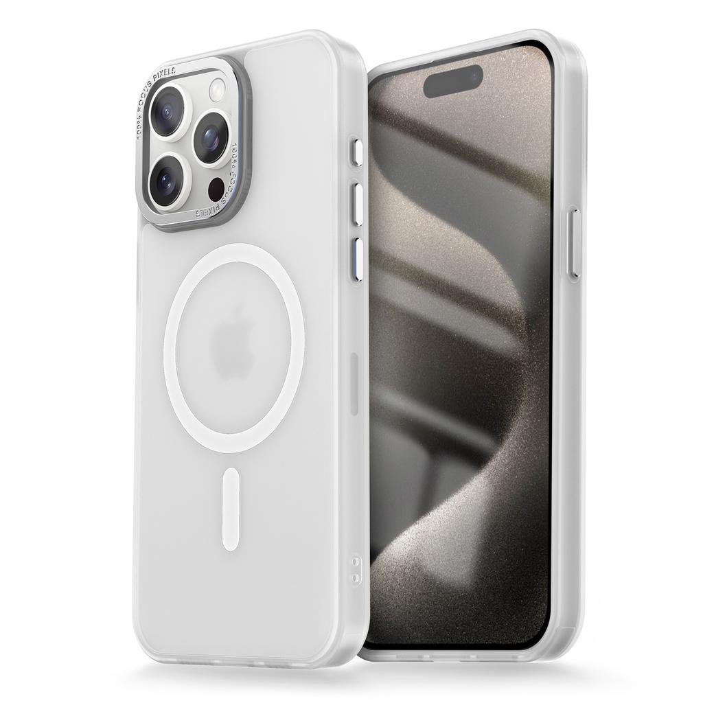 Apple 16 Skin-feel Magnetic Phone Case, Suitable for IPhone15ProMax, Transparent Matte Anti-drop 14 Protective Case 13