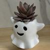 Ghost Flowerpot Waterproof Resin Halloween Vase Spooky Cute Desktop Ornament for Green Plants