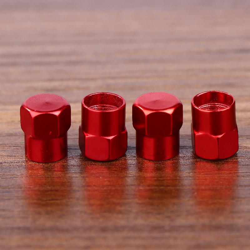 4Pcs Colorful Car Tires, Aluminum Alloy Colored Valve Caps, Sedan Dust Caps, Five Colored Spot Valve Caps