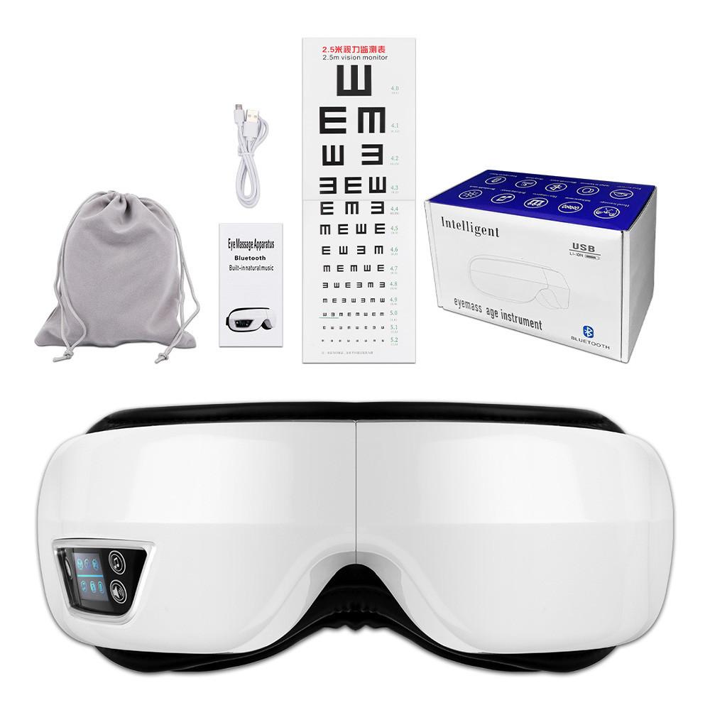 7.8W Electric Eye Massager 6D Smart Airbag Vibration Eye Care Instrument Household Hot Compress Bluetooth Eye Massage Glasses