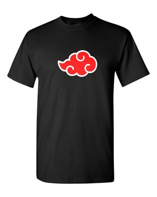 Naruto ANIME Akatsuki Nuvola Logo Maglietta T Shirt Manica Corta Varie Taglie