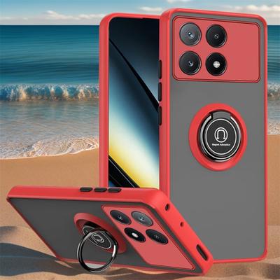 Custodia Opaca Armatura Antiurto Per Poco F6 X6 Pro F5 F4 F3 M5 M4 Capa Per Poco X5 Pro X4 GT X3 NFC Supporto Anello Magnetico Cover per Telefono