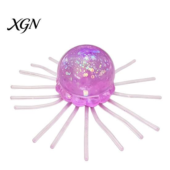 Stress Relief Gadget 1/2/3Pcs Simulation Jellyfish Squeeze Toy Clear Glitter Sea Animal Fidget Sensory Soft Ball