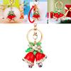 Stylish Woven Rope Christmas Bell Metal Keychain Elegant Gift For Couples And Friends