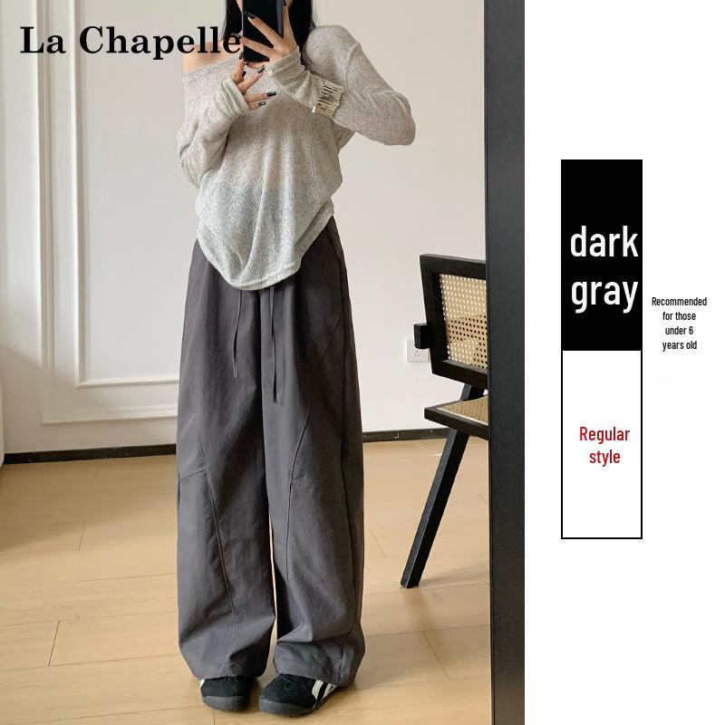 La Chapelle Women's American Retro High-Waist Loose Cargo Pants
