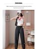Women's Quick-Dry Ice Silk Drawstring Harem Pants - Loose, Cuffed, Slimming Nine-Point Running & Fitness Pants for Summer