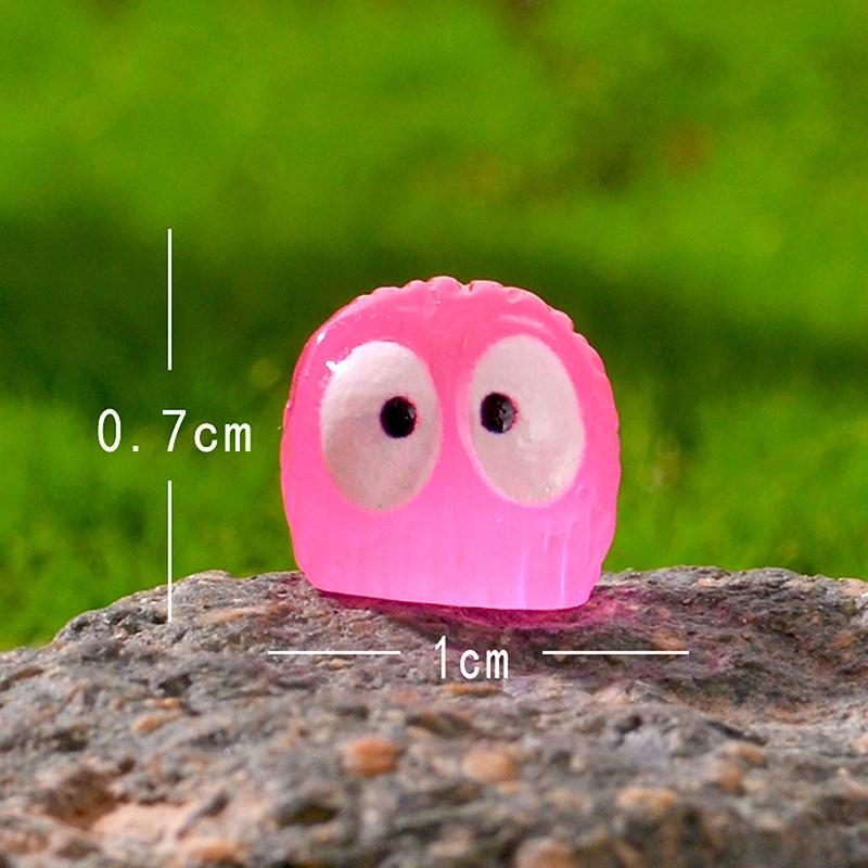 10Pcs Mini Cute Luminous Owls Micro Landscape Figurines Ornaments Resin Owls Series Creative Home Bonsai Decor Car Ornament