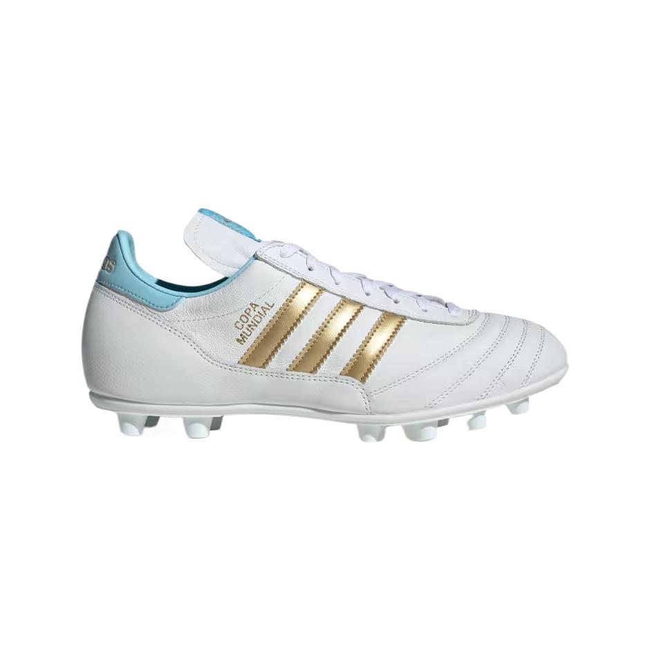 adidas COPA MUNDIAL Футбольные бутсы Мужские Низкие Облачный Белый/Ледяной Синий/Золотой Металл KJ3523