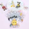 100 Pcs 7x7+3cm Plastic Cartoon Self-Adhesive Bag Bakery Packaging Cookie Snack Candy Bags For Wedding Party Gift