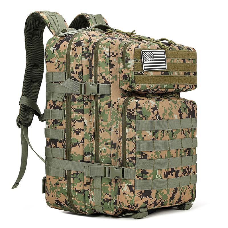 45L Hiking Travel Backpack for Men Women Tactical Camouflage Backpacks Large Outdoor Camping Adventure Multifunctional Bag