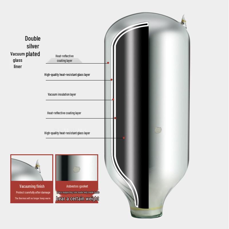 Stainless Steel Electric Kettle and Thermos Flask - Large Capacity, Insulated Water Bottle for Dorm or Home.