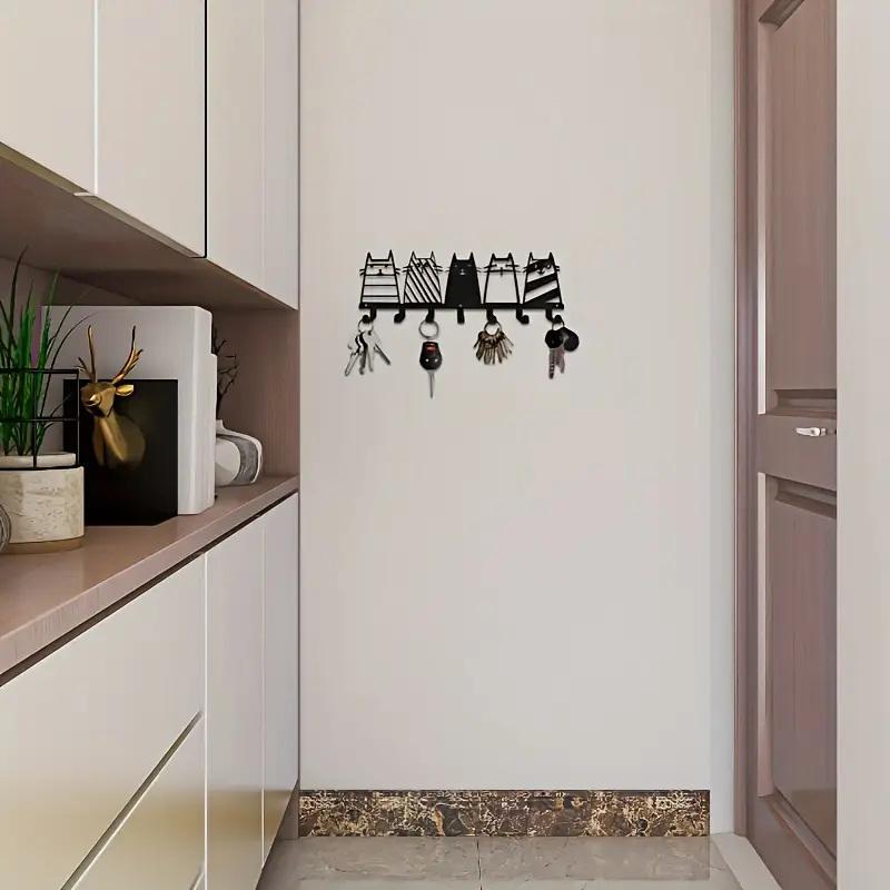 

Крючок черный металлический держатель для ключей для настенного монтажа - декоративная стена - подвесной органайзер для ключей для украшения дома 25CM