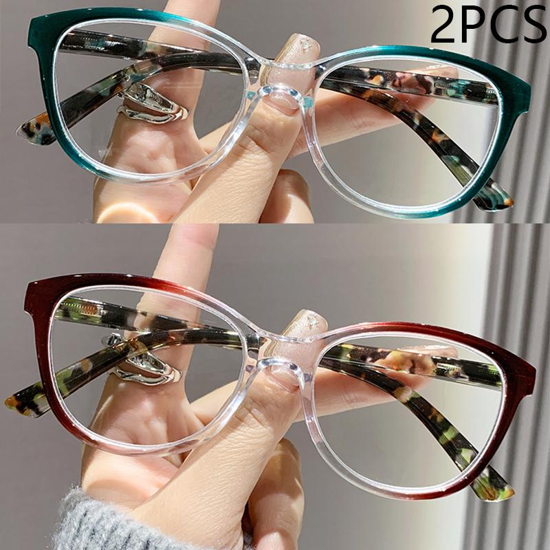 1/2/3PCS High-end Reading Glasses Anti-blue Light Cat-eye Fashion Glasses for Elderly Women 2002