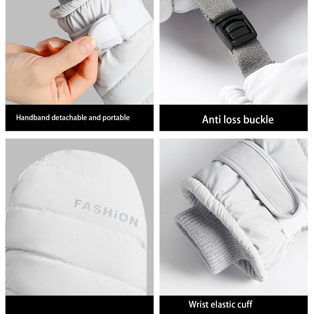1pair Winter Waterproofed Insulated Gloves Outdoor Sports Mittens Skiing Gloves for Outdoor Sports and Snow Activity