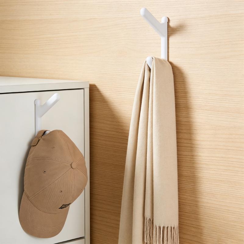 Strong Adhesive Hook For Organizing Coat Bags And Hat On Wall Door Without Drilling Easy To Install