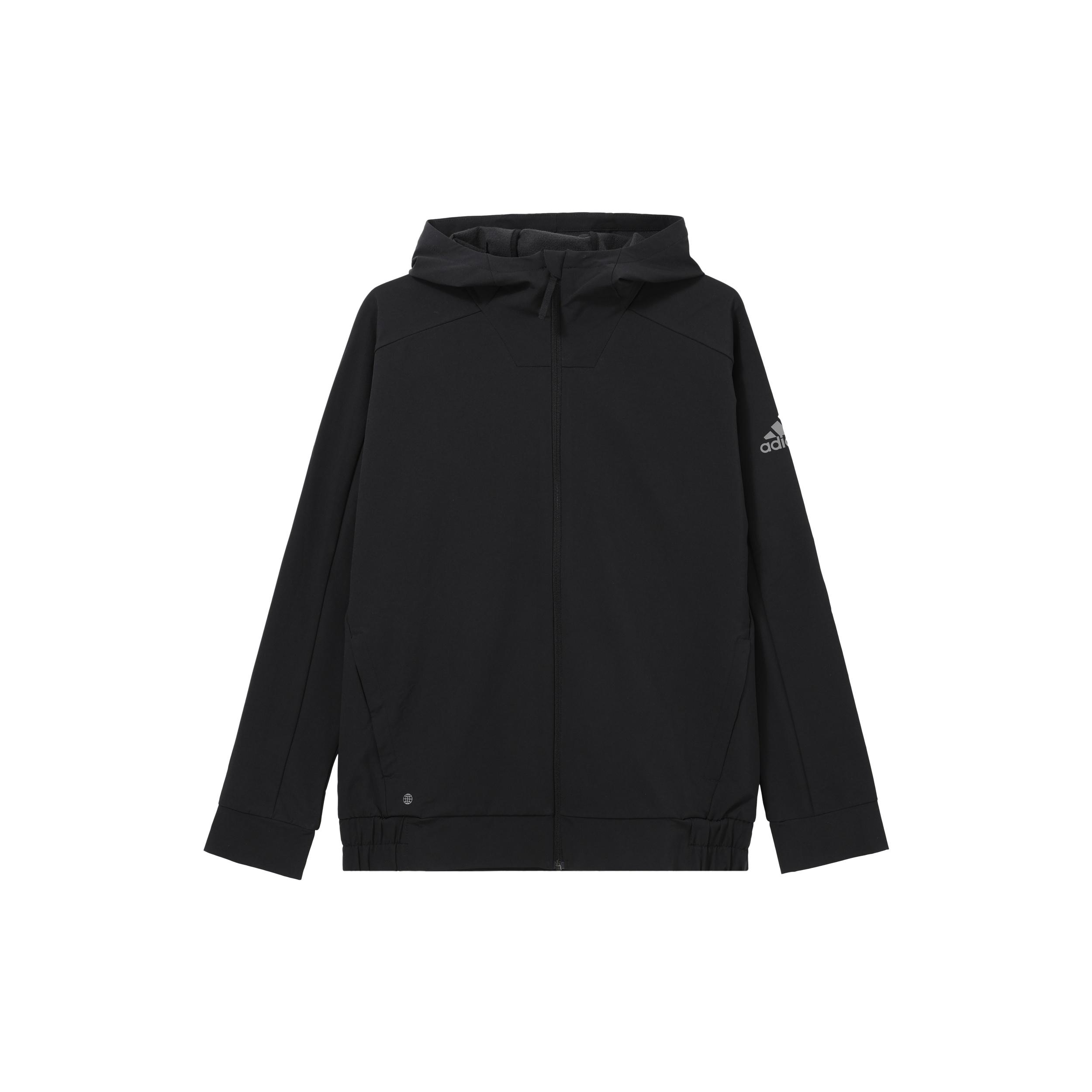 adidas Athleisure Casual Sports Hooded Jacket Couple Style Black Men s HE5265 M