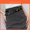 Retro Mond Design Gürtel Für Damen Und Herren Mit Legierung Dornschließe In Schwarz Und Weiß