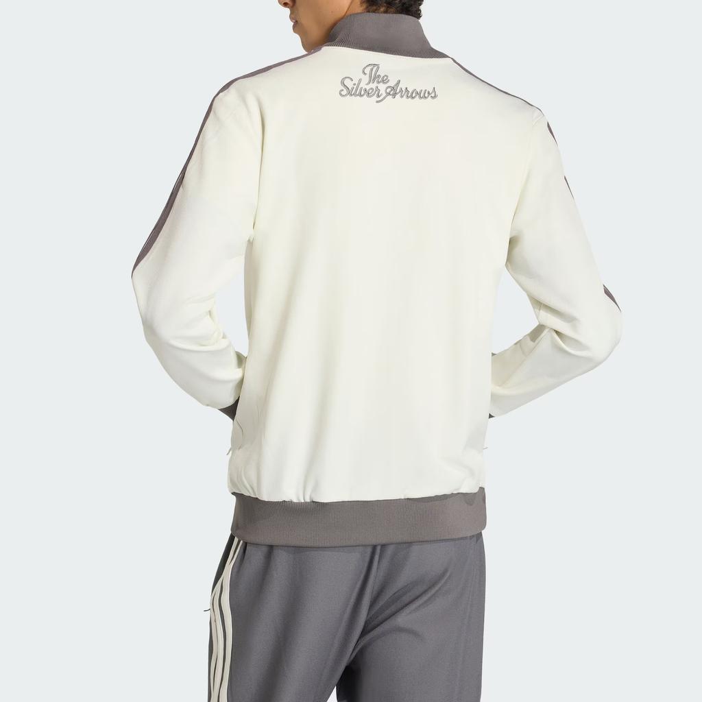 Adidas Mercedes - Amg Petronas Formula 1 Team Silver Arrow Series Mercedes Amg Petronas F1 Team Stand Collar Slim Fit Jacket Men Jackets KE8270