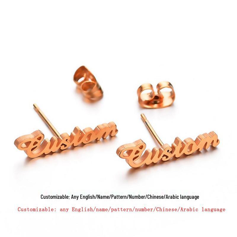 DIY personalizovaná súprava náhrdelníka a náramku z nehrdzavejúcej ocele s náušnicami