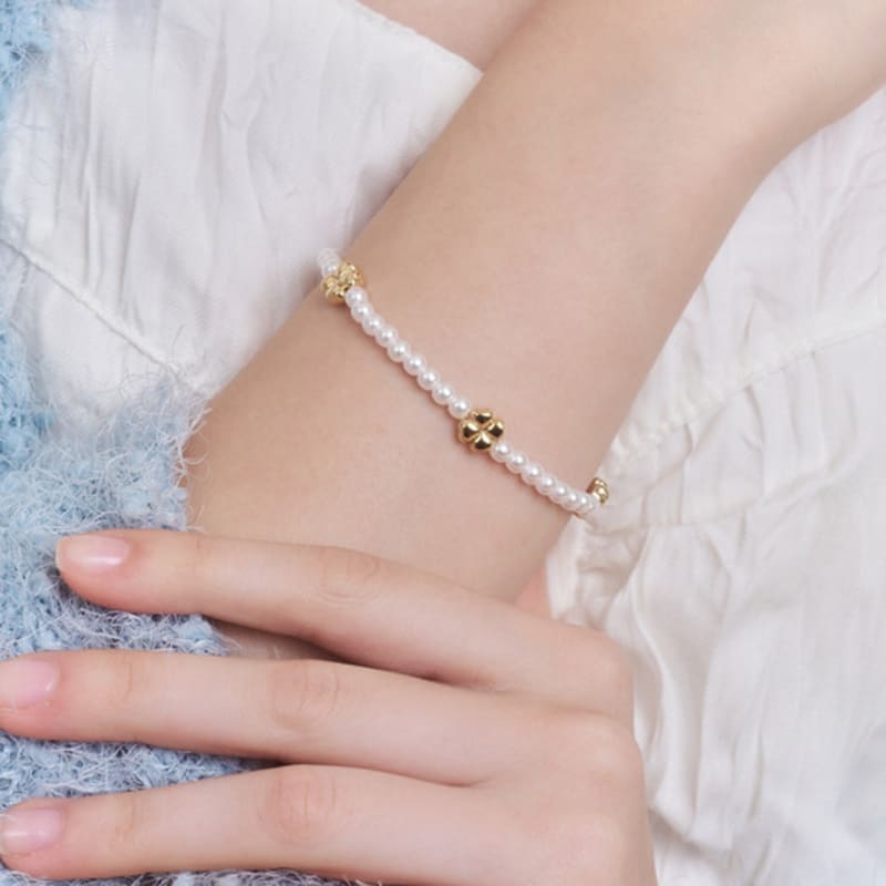 ENGBROX happiness clover pearl bracelet