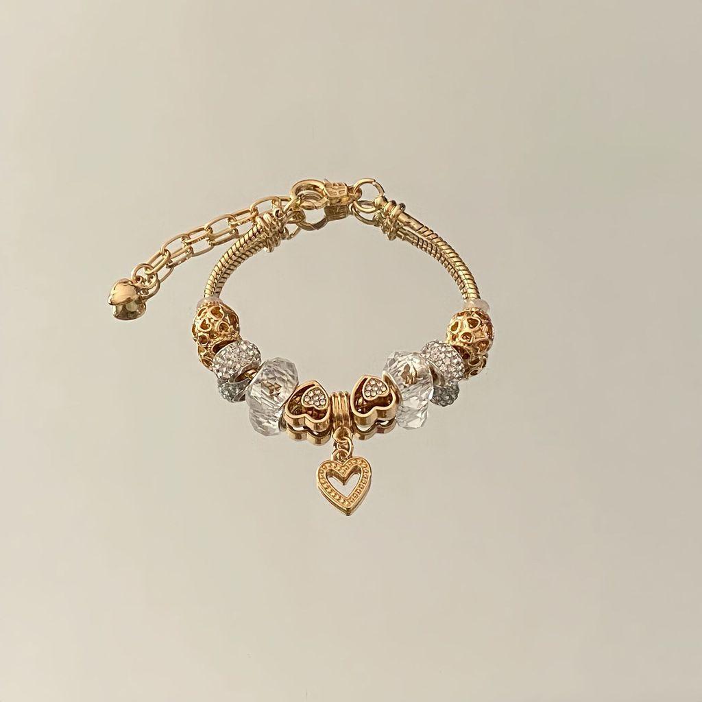 Fashion Heart Flower Butterfly Charm Bracelet For Women Gift Accessory