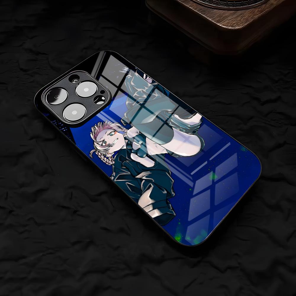 C-Call Of The N-Night Handyhülle für iPhone 17 Air 16 E Pro Max 15 14 13 Mini 12 Pro 11 Max Plus Schwarzes Glas Cover