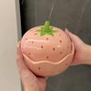 Strawberry Instant Noodle Bowl Creative Underglaze Cartoon Large-capacity Cover Bowl Household Ceramic Binaural Soup Bowl