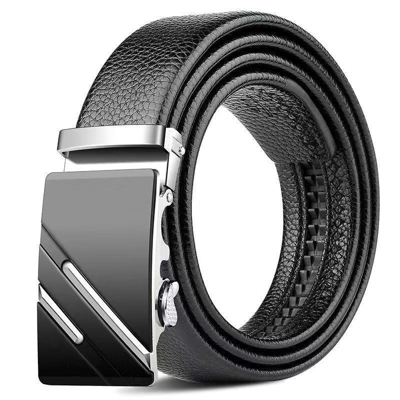 Men'S Belt Automatic Buckle Imitation Leather Belt Belt For Men'S Trendy Temu Xiyin