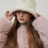 Tatiana Gefrorener Weißer Fell-Bucket-Hat HT8166