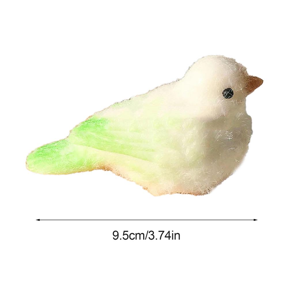 Handmade Squishy Realistic Bird Kid Squeeze Toys Silicone Soft Flocked Pinch Sensory Toys for Kids Desktop Ornament Pinching Toy