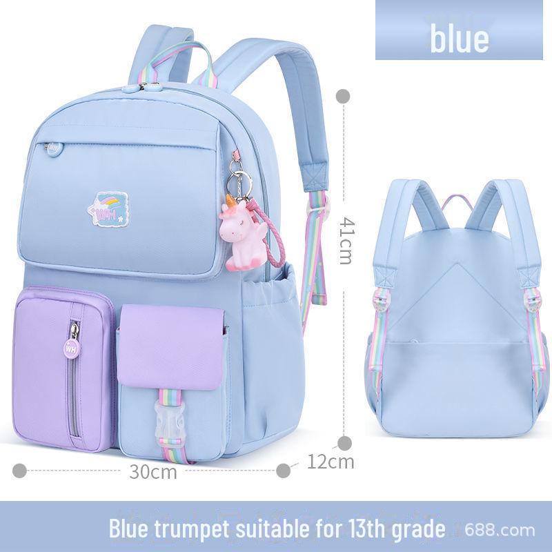 Stylish Lightweight School Backpack for Kids - Large Capacity, Spine Protection, Gender Neutral