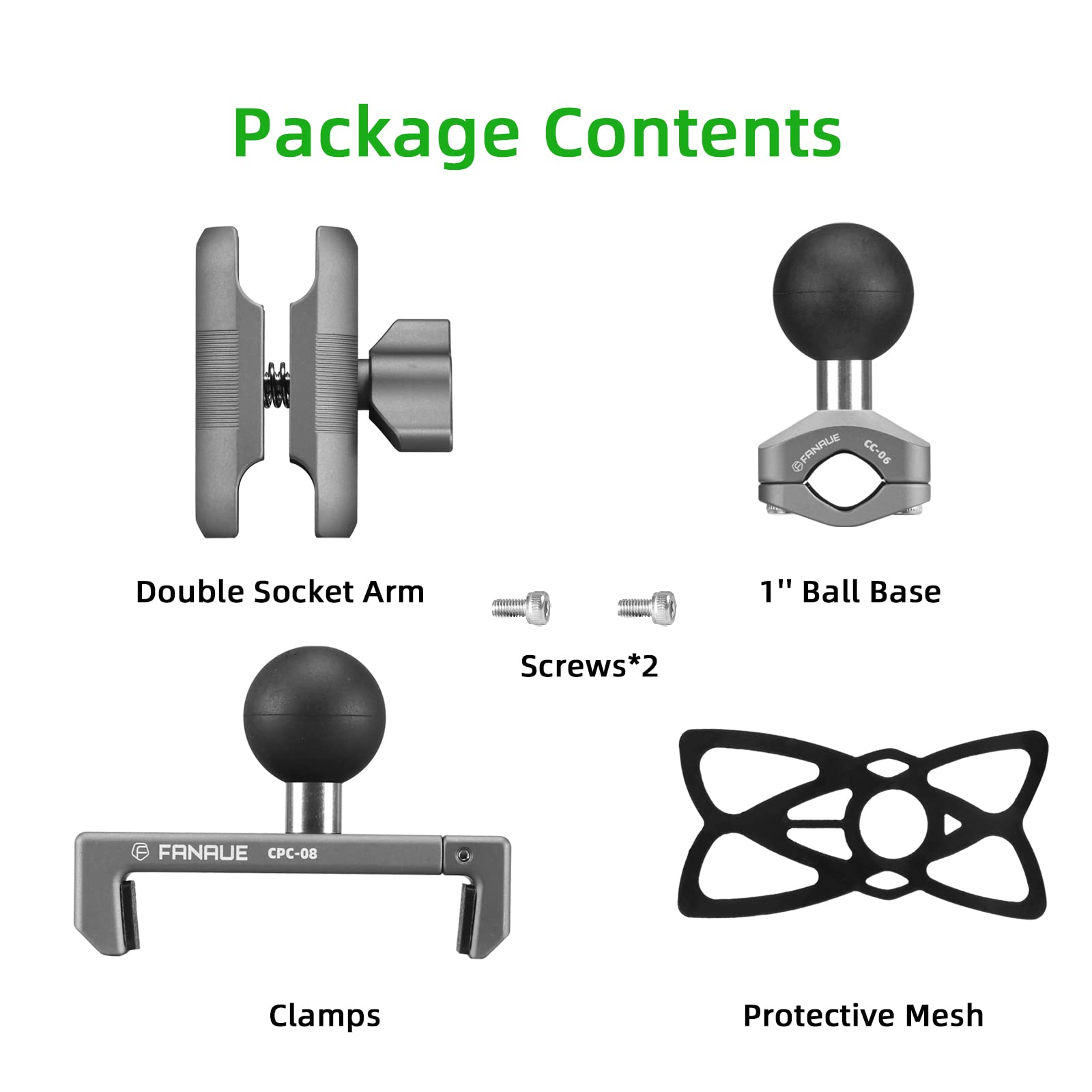 

FANAUE велосипедный держатель для телефона с обзором на 360°, универсальный мотоцикл для мобильного телефона 4,7-7 дюймов, противоударный кронштейн CC-06T