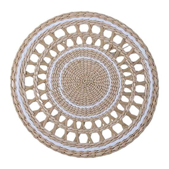 Boho Woven Wall Art Handmade 30/35CM Round Placemat Coaster Pot Holder Multi-Purpose Wall Hanging for Living Room Decor